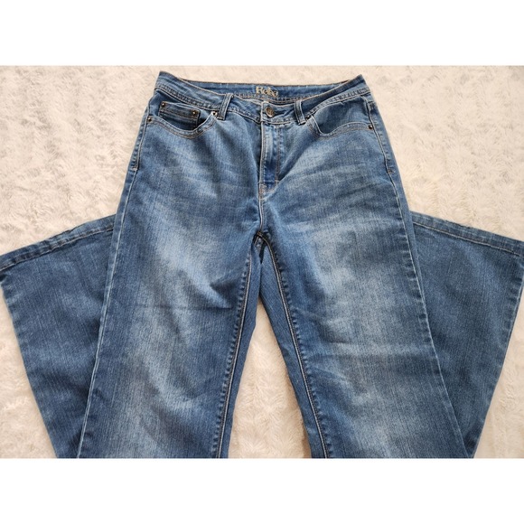 Reba Blue Denim Jeans Womens Size 6 Bootcut Medium Wash Inseam 31" - Picture 4 of 9